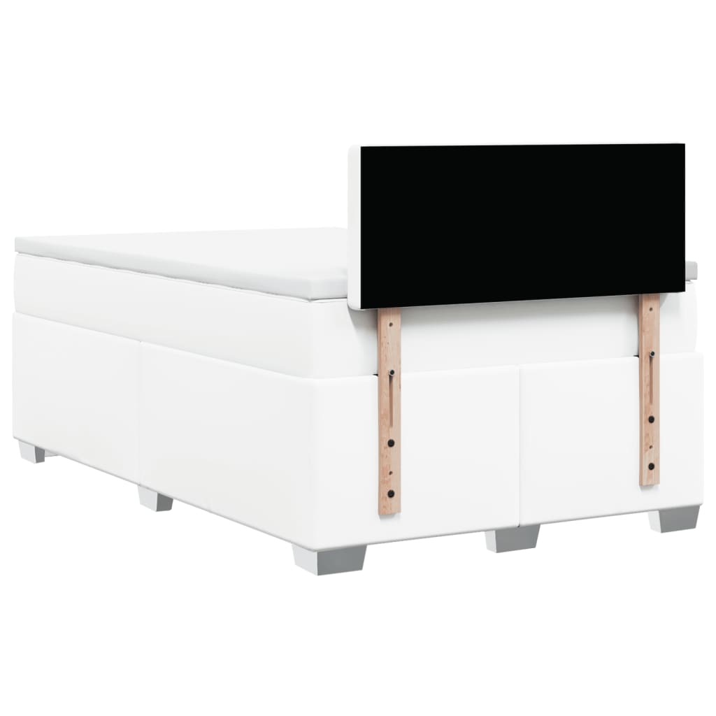 Boxspring met matras kunstleer wit 120x200 cm is nu te koop bij PeponiXL, paradijselijk wonen!