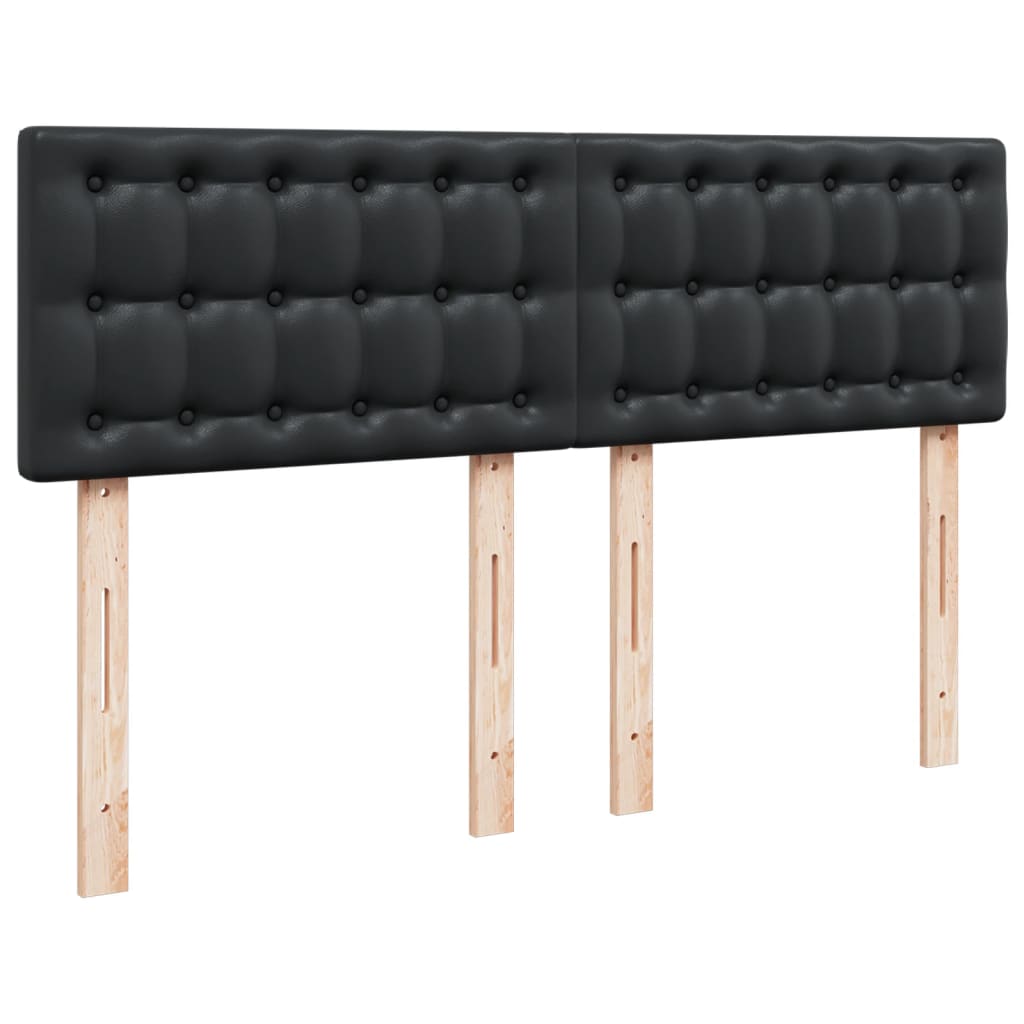 Boxspring met matras kunstleer zwart 140x190 cm is nu te koop bij PeponiXL, paradijselijk wonen!
