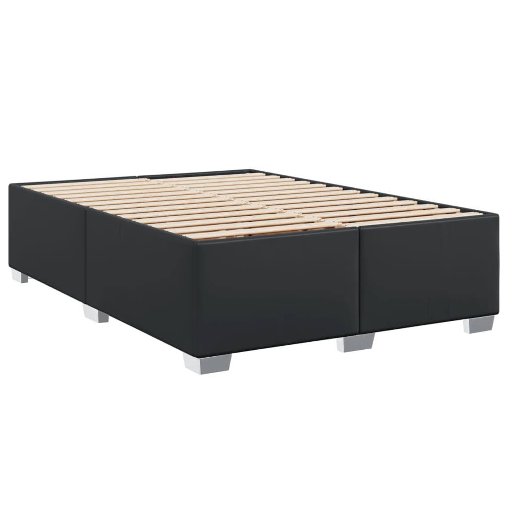 Boxspring met matras kunstleer zwart 140x190 cm is nu te koop bij PeponiXL, paradijselijk wonen!