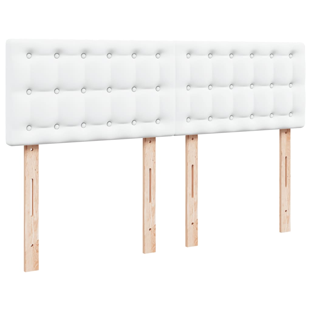 Boxspring met matras kunstleer wit 140x190 cm is nu te koop bij PeponiXL, paradijselijk wonen!