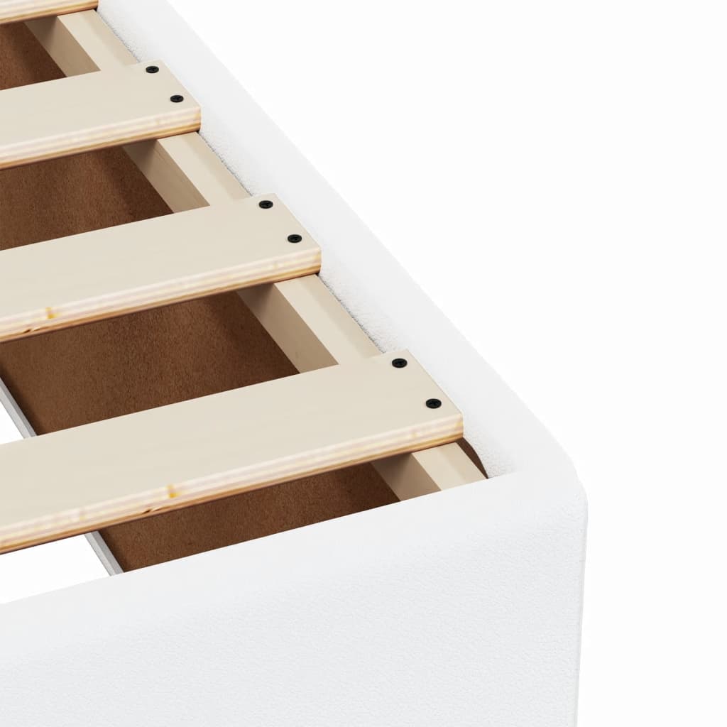 Boxspring met matras kunstleer wit 180x200 cm is nu te koop bij PeponiXL, paradijselijk wonen!