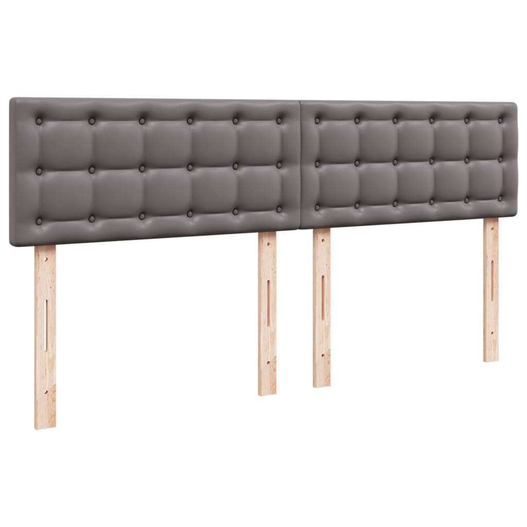 Boxspring met matras kunstleer grijs 180x200 cm is nu te koop bij PeponiXL, paradijselijk wonen!