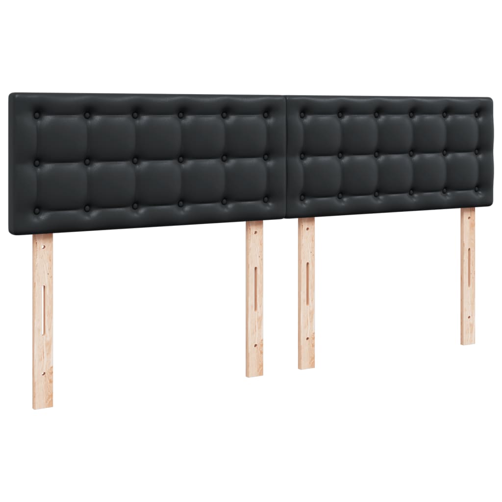 Boxspring met matras kunstleer zwart 200x200 cm is nu te koop bij PeponiXL, paradijselijk wonen!