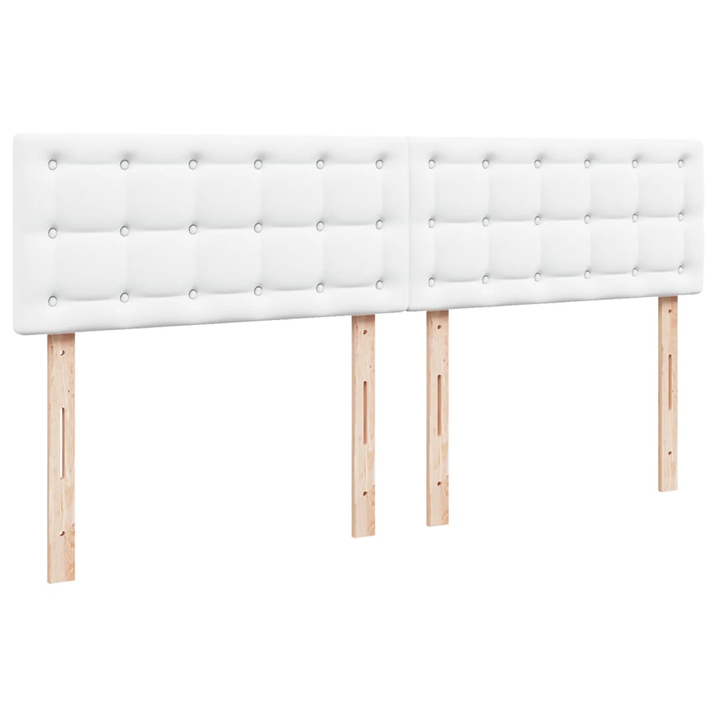 Boxspring met matras kunstleer wit 200x200 cm is nu te koop bij PeponiXL, paradijselijk wonen!