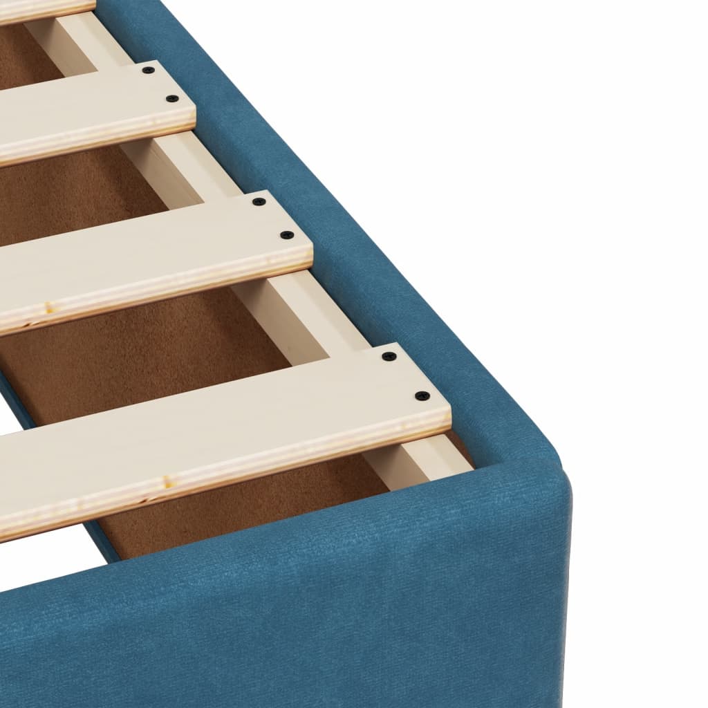 Boxspring met matras fluweel donkerblauw 80x200 cm is nu te koop bij PeponiXL, paradijselijk wonen!