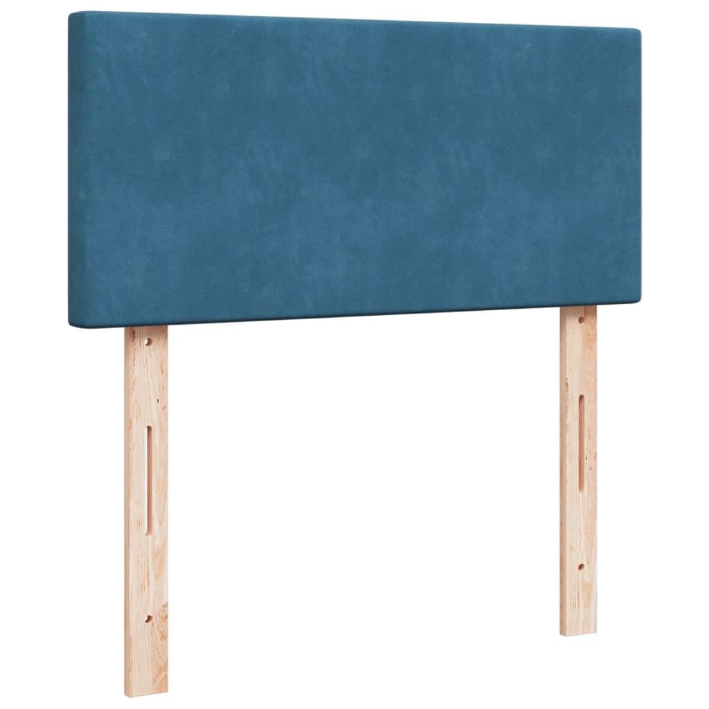 Boxspring met matras fluweel donkerblauw 90x200 cm is nu te koop bij PeponiXL, paradijselijk wonen!