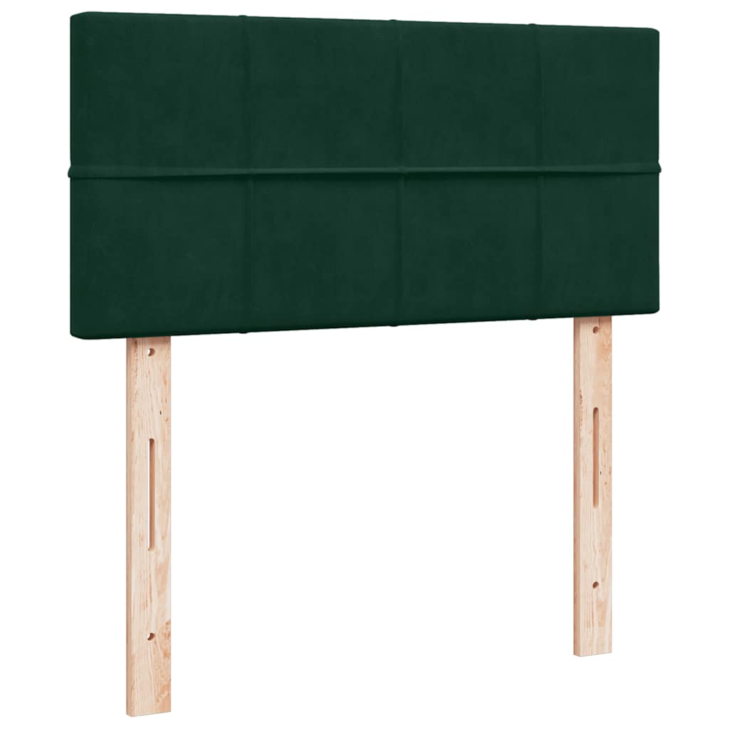 Boxspring met matras fluweel donkergroen 100x200 cm is nu te koop bij PeponiXL, paradijselijk wonen!