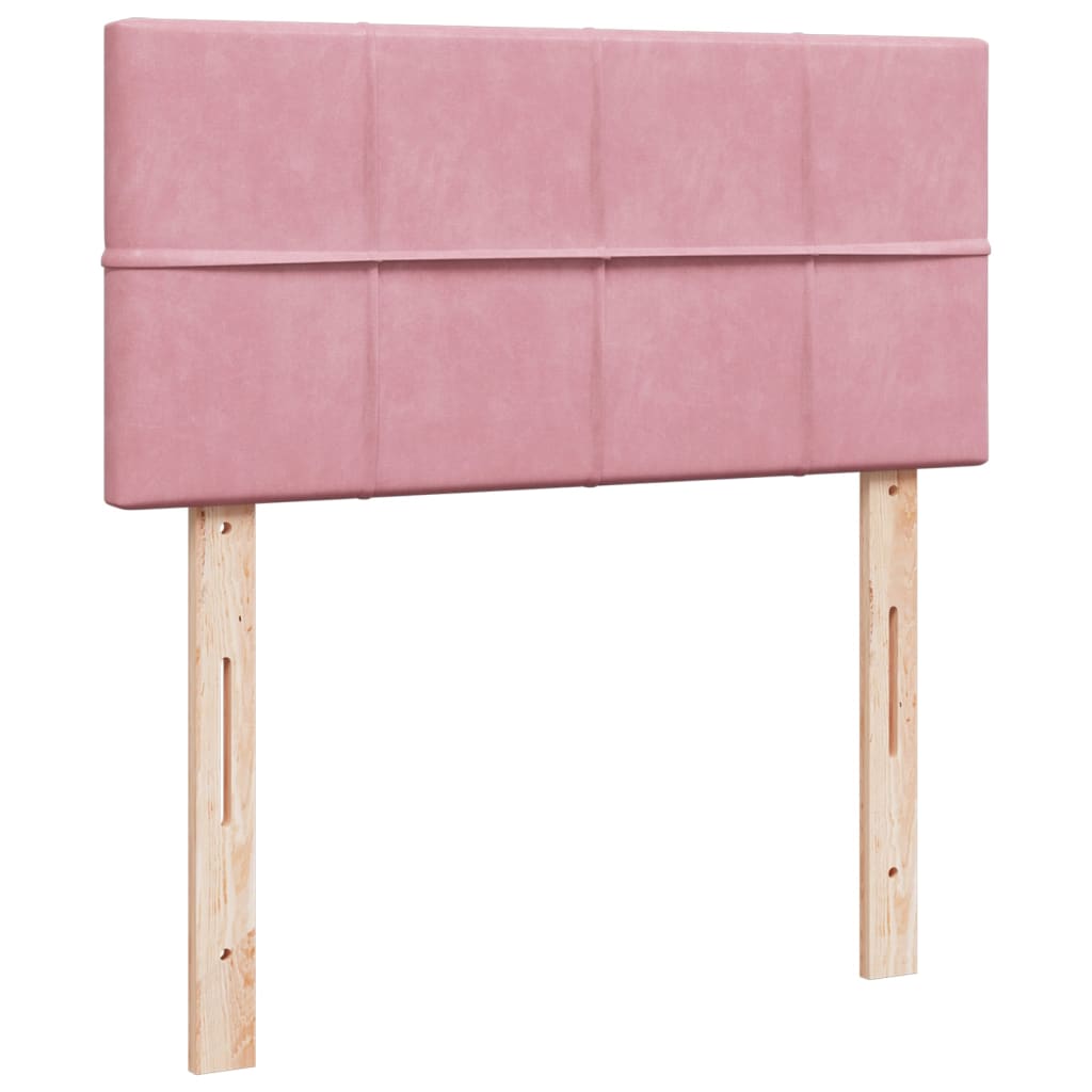 Boxspring met matras fluweel roze 100x200 cm is nu te koop bij PeponiXL, paradijselijk wonen!