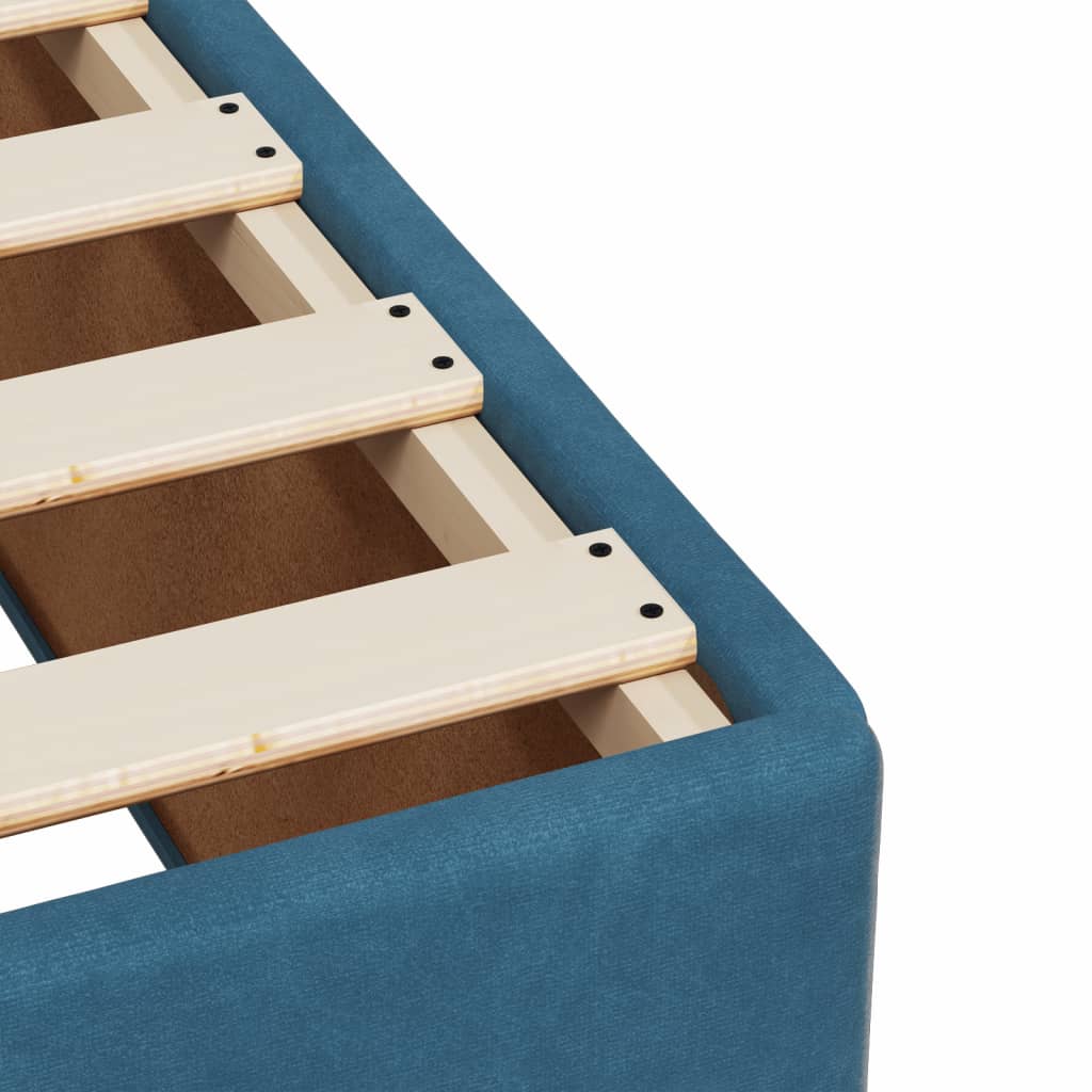 Boxspring met matras fluweel donkerblauw 100x200 cm is nu te koop bij PeponiXL, paradijselijk wonen!