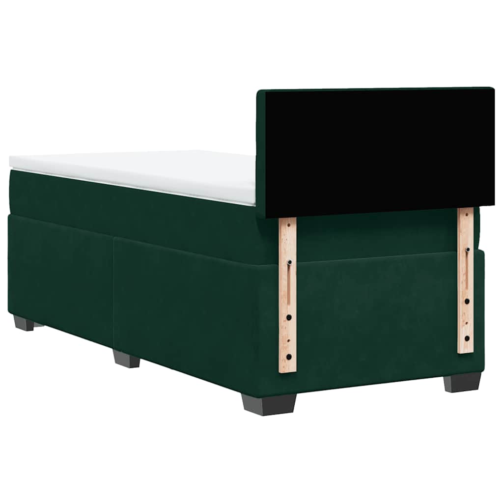 Boxspring met matras fluweel donkergroen 100x200 cm is nu te koop bij PeponiXL, paradijselijk wonen!