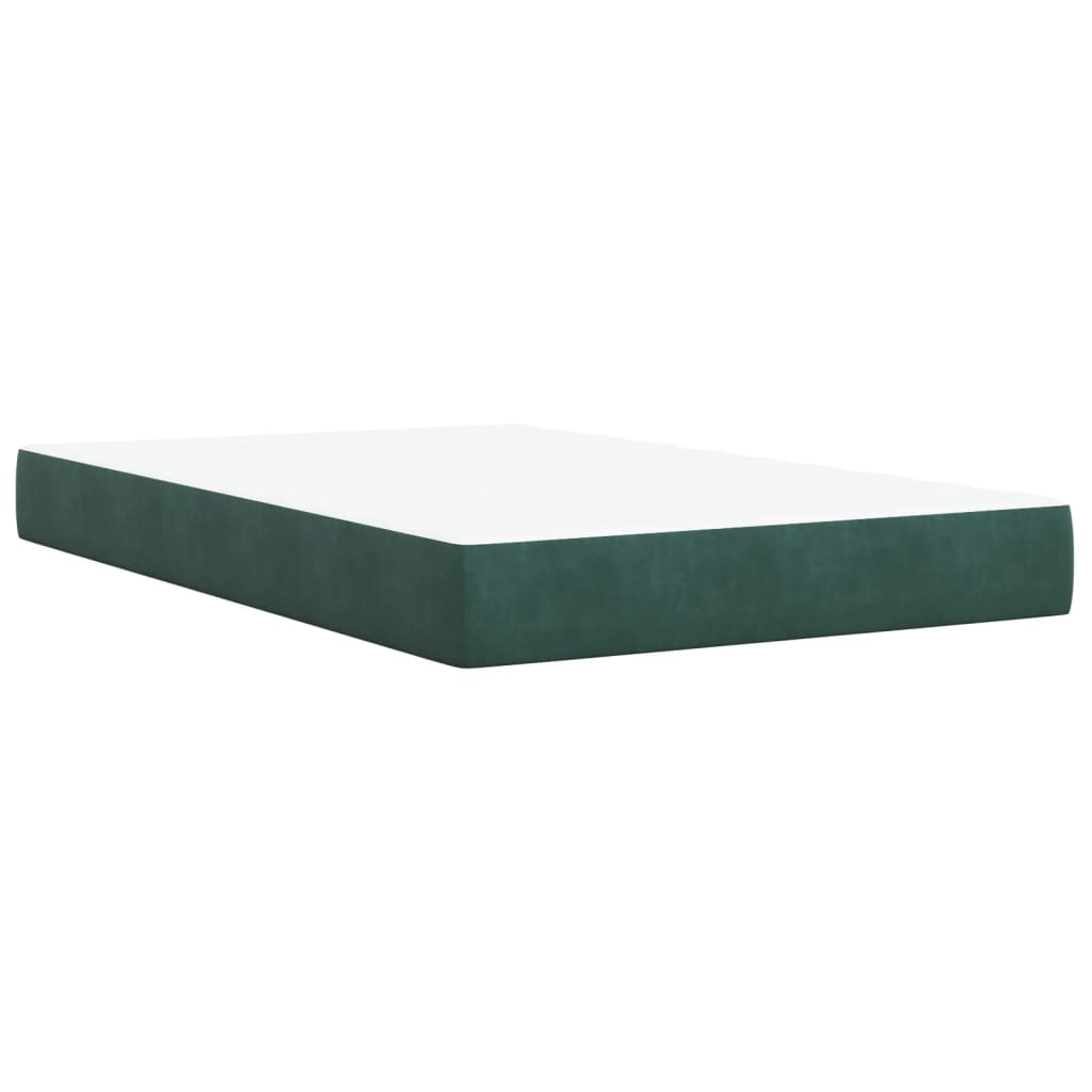 Boxspring met matras fluweel donkergroen 120x190 cm is nu te koop bij PeponiXL, paradijselijk wonen!