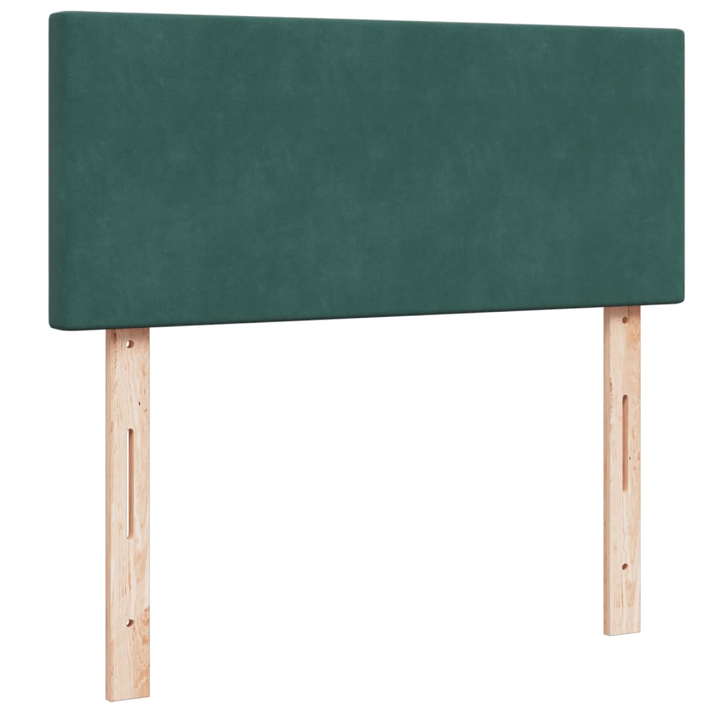 Boxspring met matras fluweel donkergroen 120x190 cm is nu te koop bij PeponiXL, paradijselijk wonen!