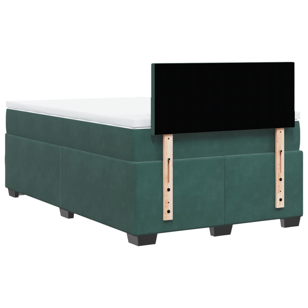 Boxspring met matras fluweel donkergroen 120x190 cm is nu te koop bij PeponiXL, paradijselijk wonen!