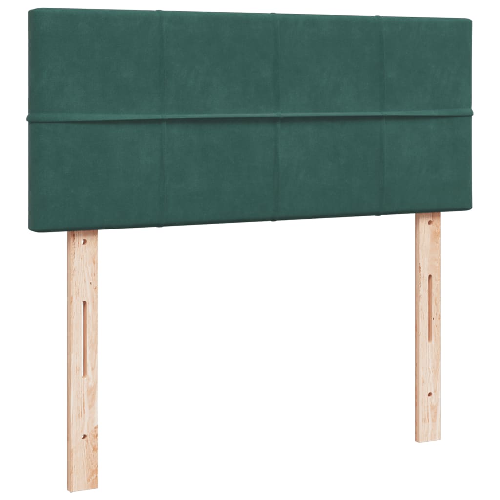 Boxspring met matras fluweel donkergroen 120x190 cm is nu te koop bij PeponiXL, paradijselijk wonen!