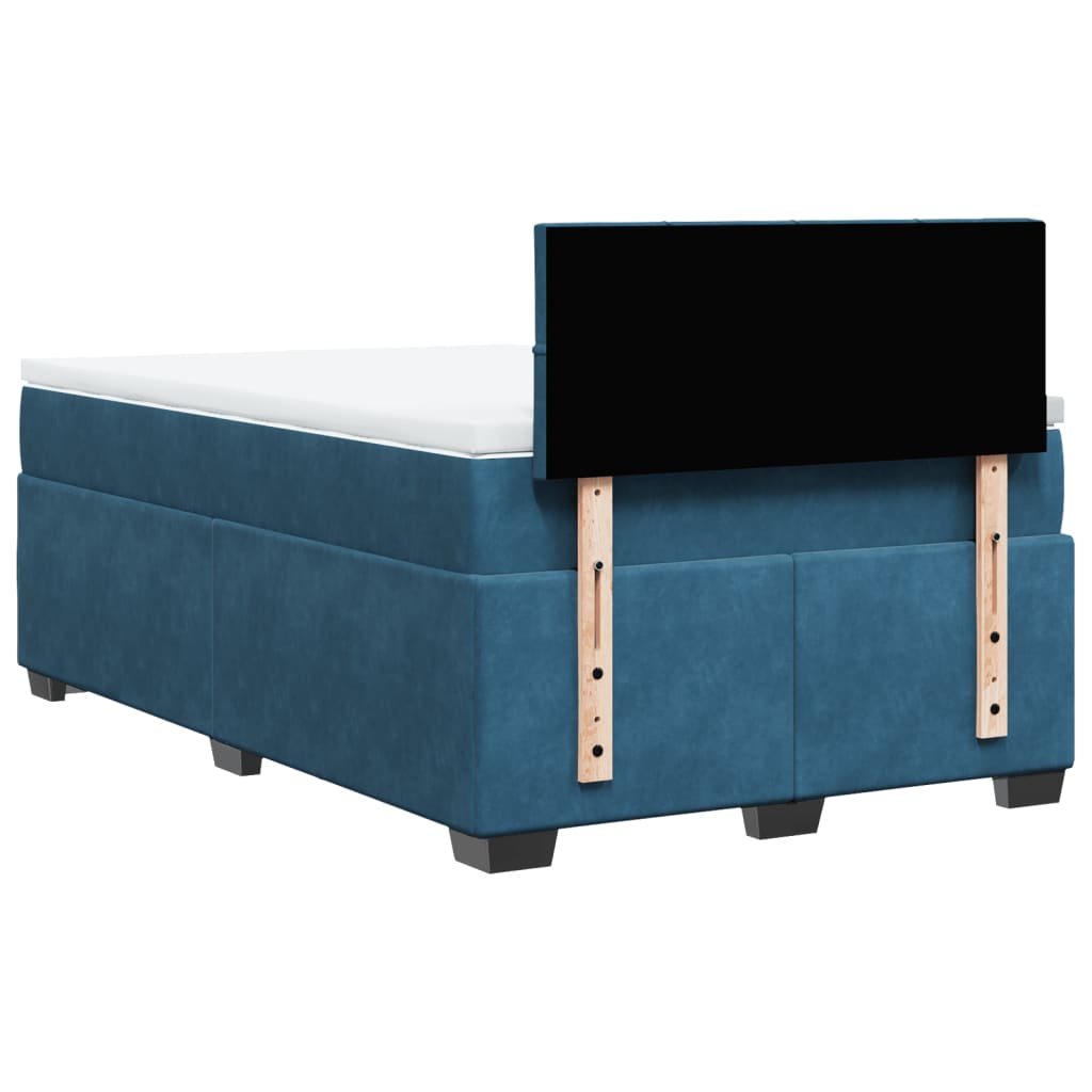 Boxspring met matras fluweel donkerblauw 120x190 cm is nu te koop bij PeponiXL, paradijselijk wonen!