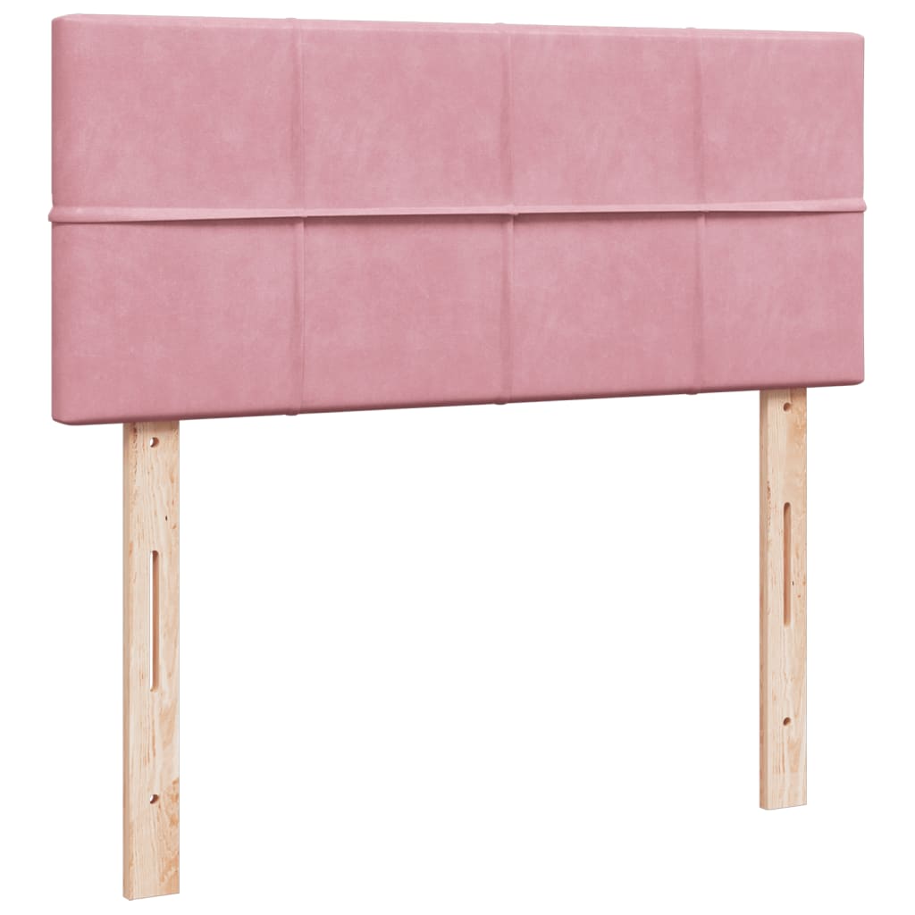 Boxspring met matras fluweel roze 120x190 cm is nu te koop bij PeponiXL, paradijselijk wonen!