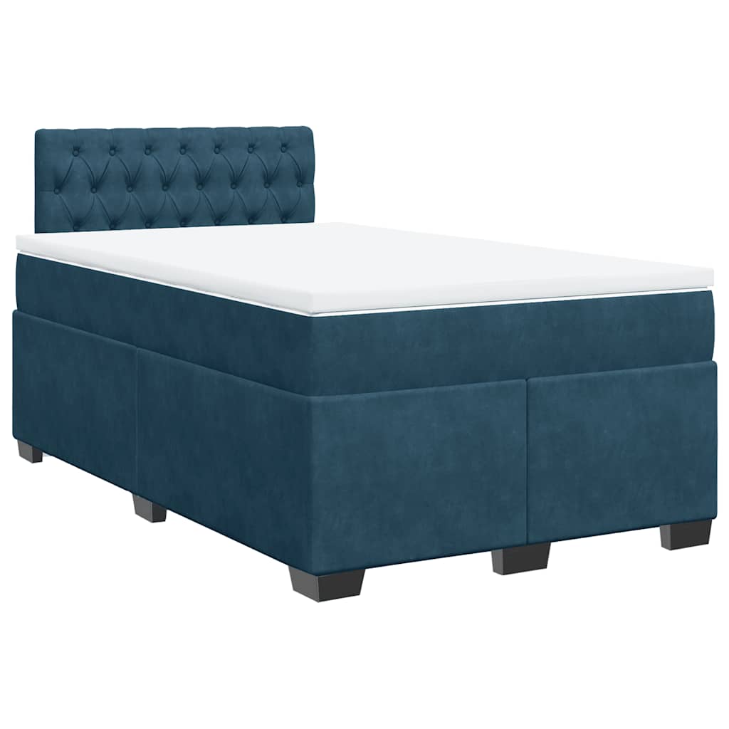 Boxspring met matras fluweel donkerblauw 120x190 cm is nu te koop bij PeponiXL, paradijselijk wonen!
