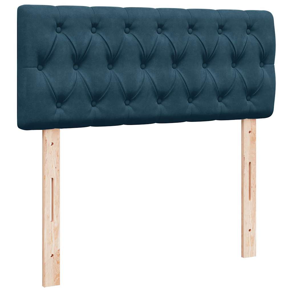 Boxspring met matras fluweel donkerblauw 120x190 cm is nu te koop bij PeponiXL, paradijselijk wonen!