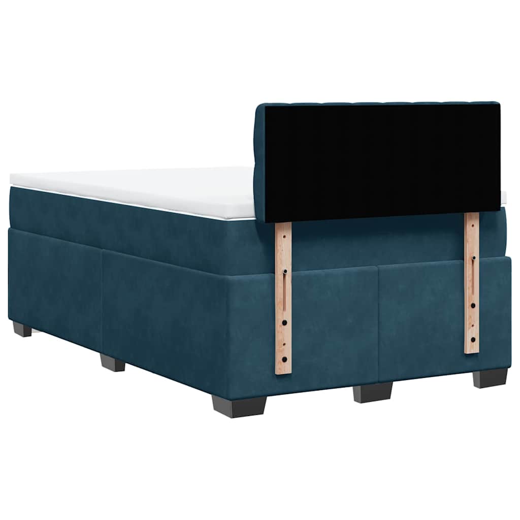 Boxspring met matras fluweel donkerblauw 120x190 cm is nu te koop bij PeponiXL, paradijselijk wonen!