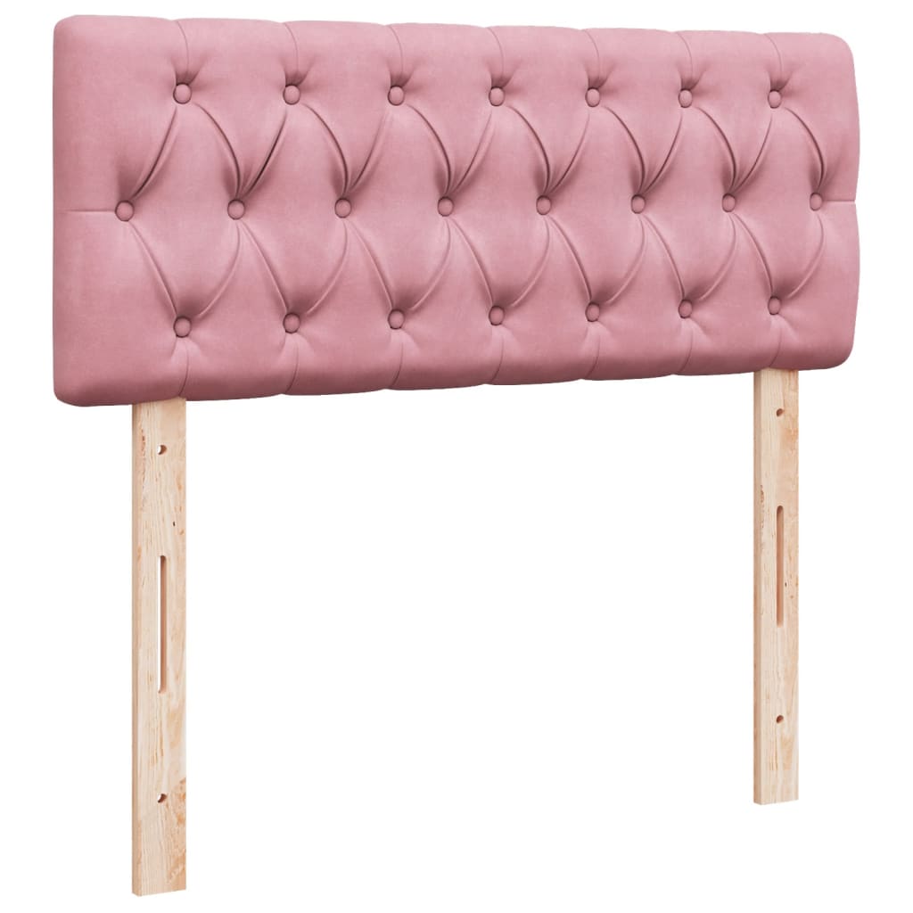 Boxspring met matras fluweel roze 120x190 cm is nu te koop bij PeponiXL, paradijselijk wonen!