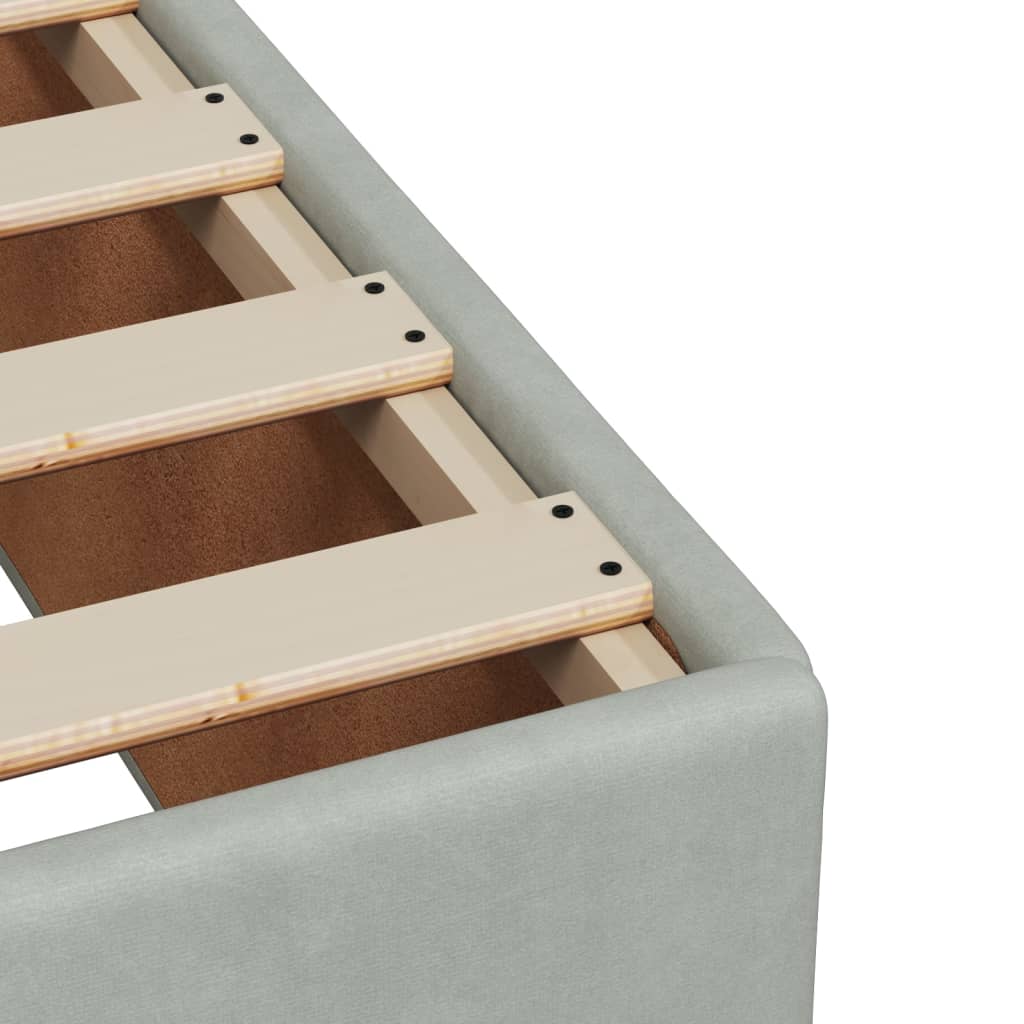 Boxspring met matras fluweel lichtgrijs 120x190 cm is nu te koop bij PeponiXL, paradijselijk wonen!