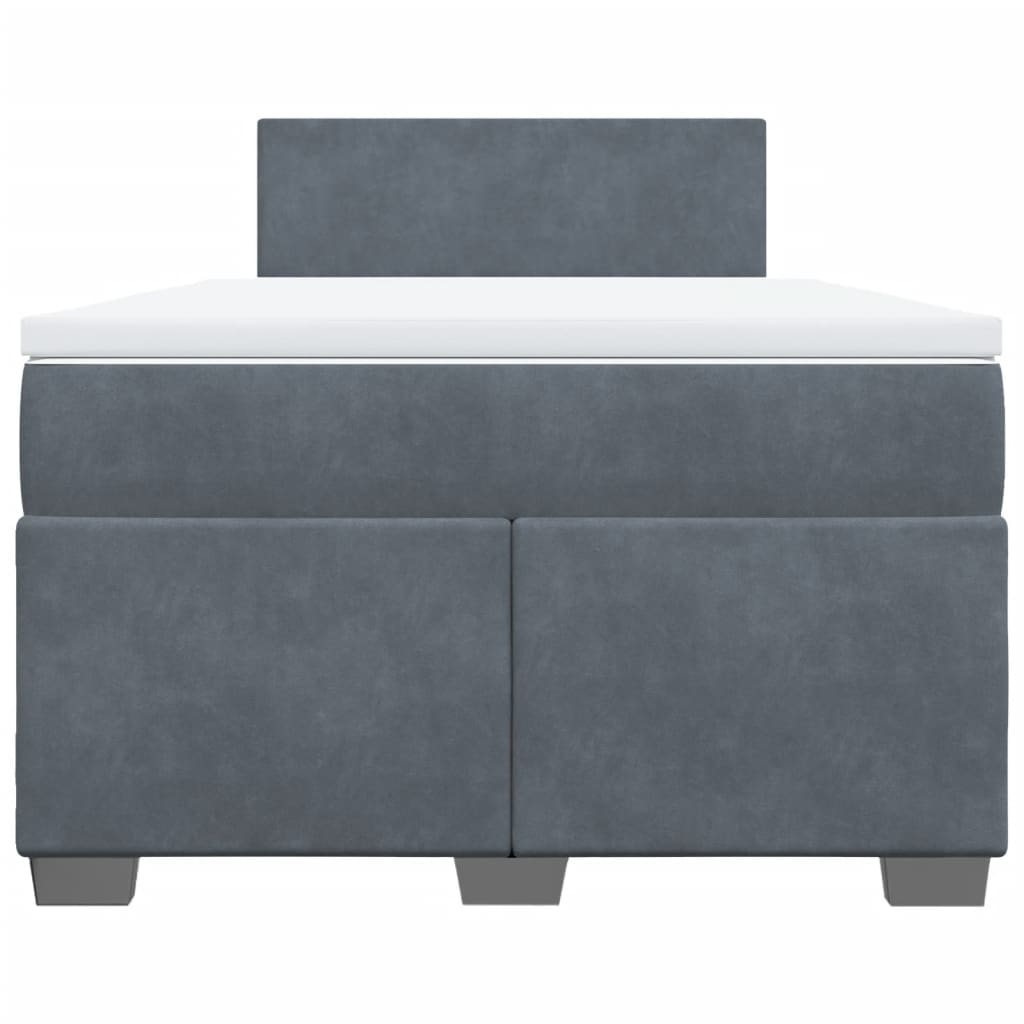 Boxspring met matras fluweel donkergrijs 120x200 cm is nu te koop bij PeponiXL, paradijselijk wonen!