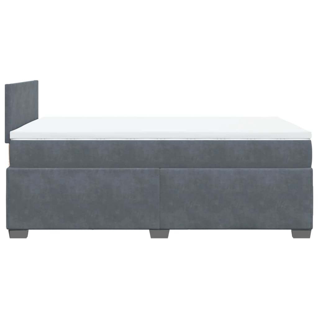 Boxspring met matras fluweel donkergrijs 120x200 cm is nu te koop bij PeponiXL, paradijselijk wonen!