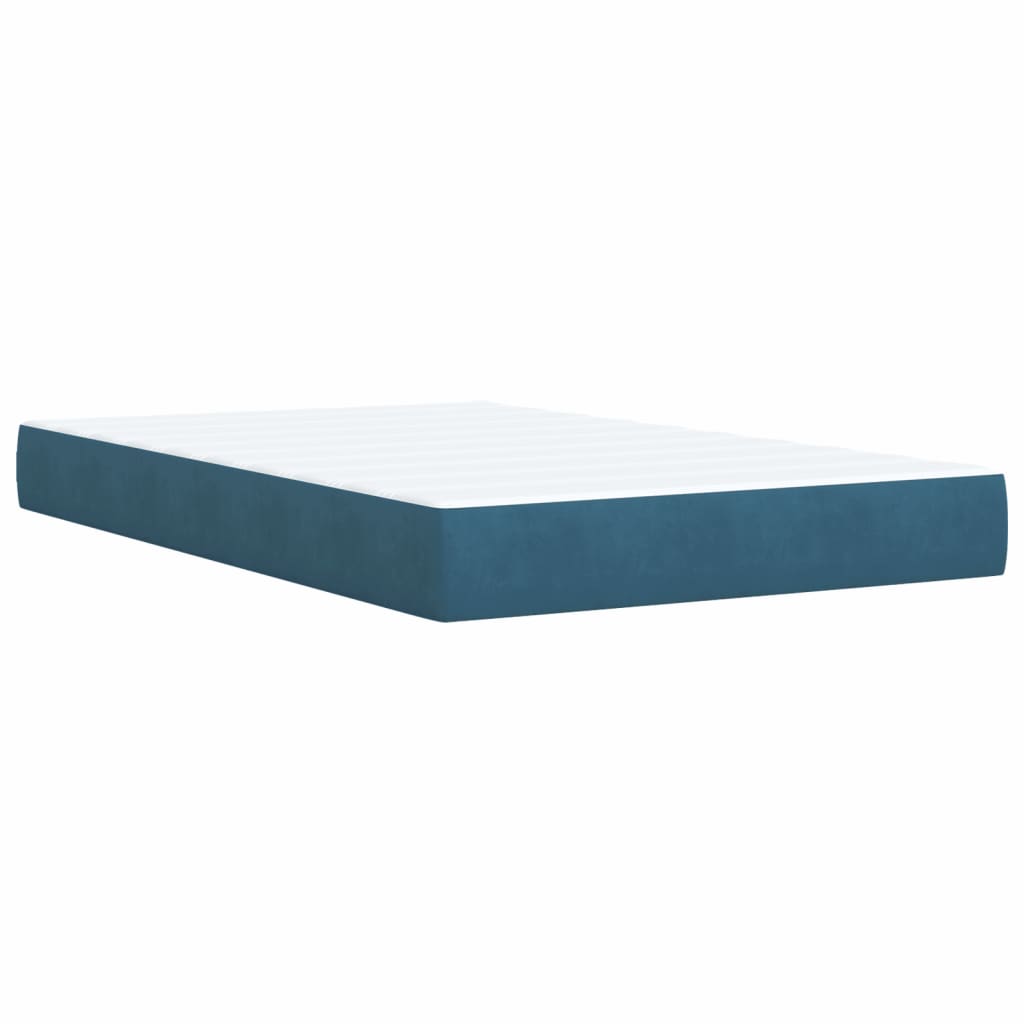 Boxspring met matras fluweel donkerblauw 120x200 cm is nu te koop bij PeponiXL, paradijselijk wonen!