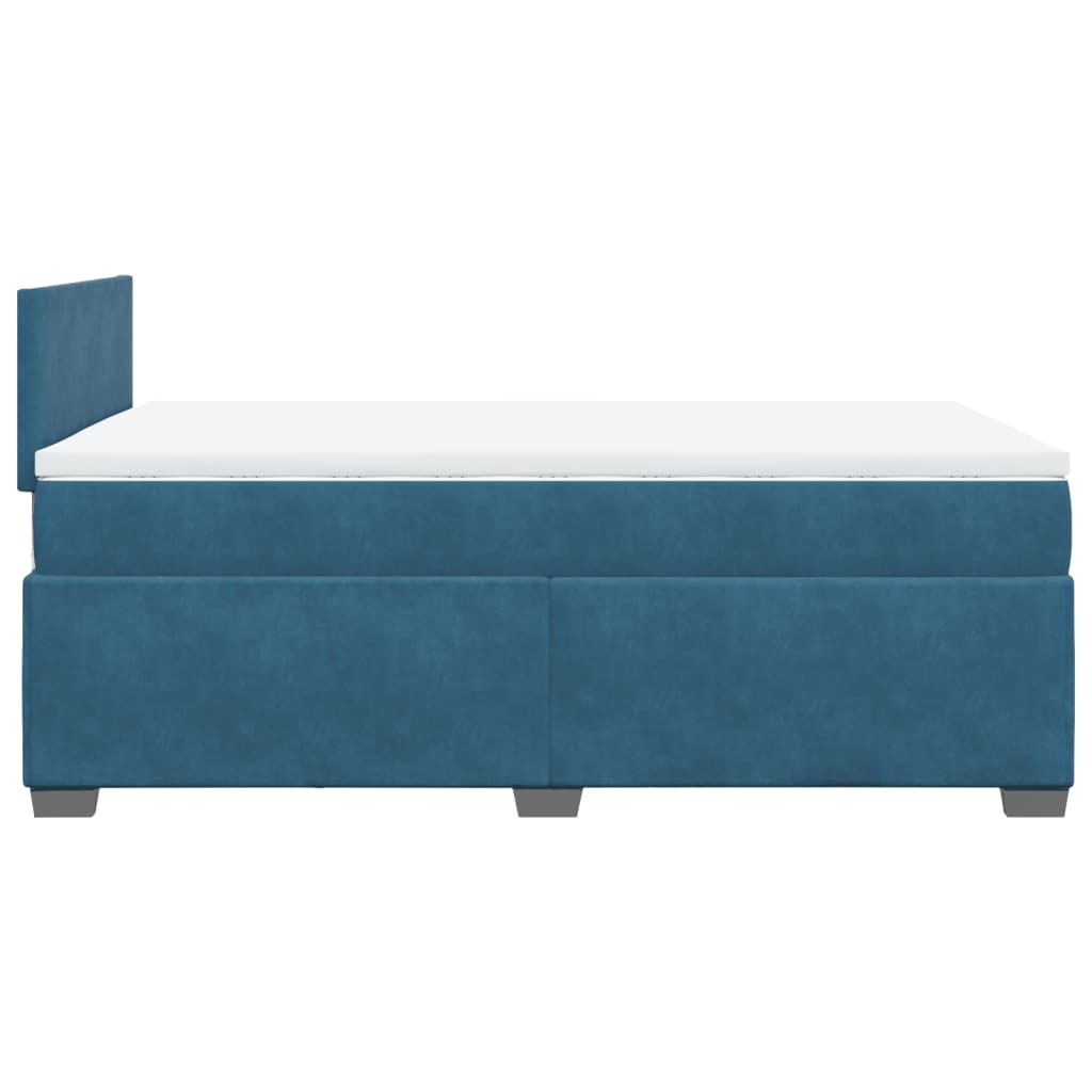 Boxspring met matras fluweel donkerblauw 120x200 cm is nu te koop bij PeponiXL, paradijselijk wonen!