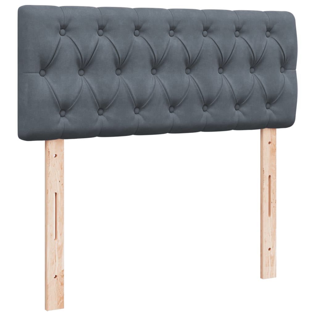 Boxspring met matras fluweel donkergrijs 120x200 cm is nu te koop bij PeponiXL, paradijselijk wonen!