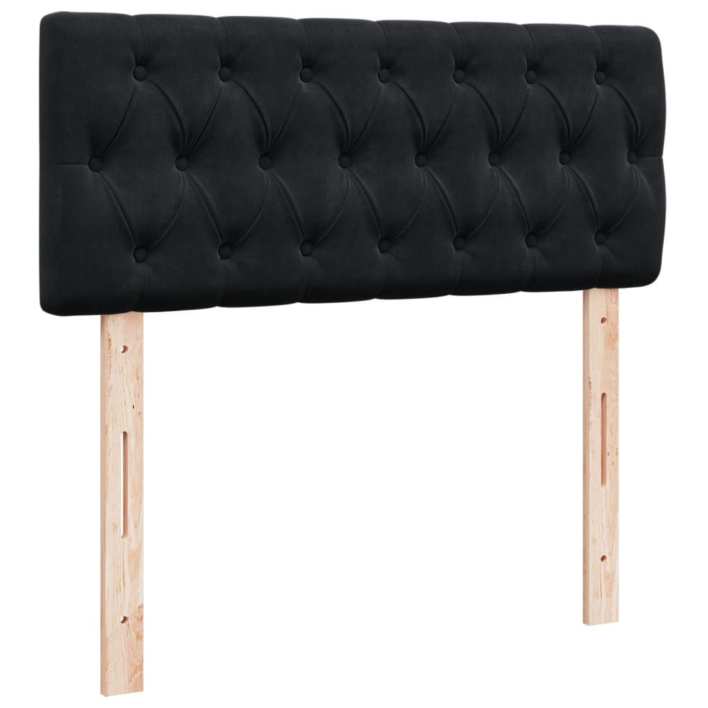 Boxspring met matras fluweel zwart 120x200 cm is nu te koop bij PeponiXL, paradijselijk wonen!