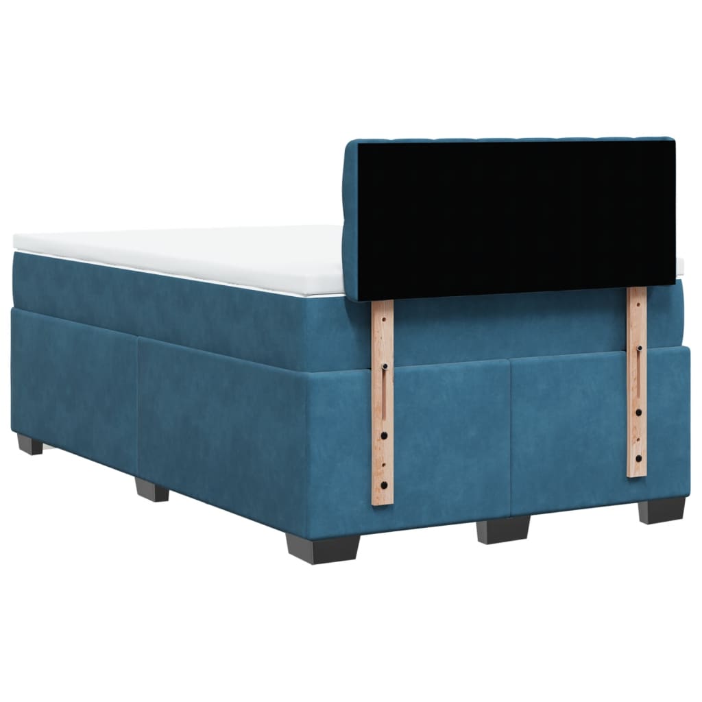 Boxspring met matras fluweel donkerblauw 120x200 cm is nu te koop bij PeponiXL, paradijselijk wonen!