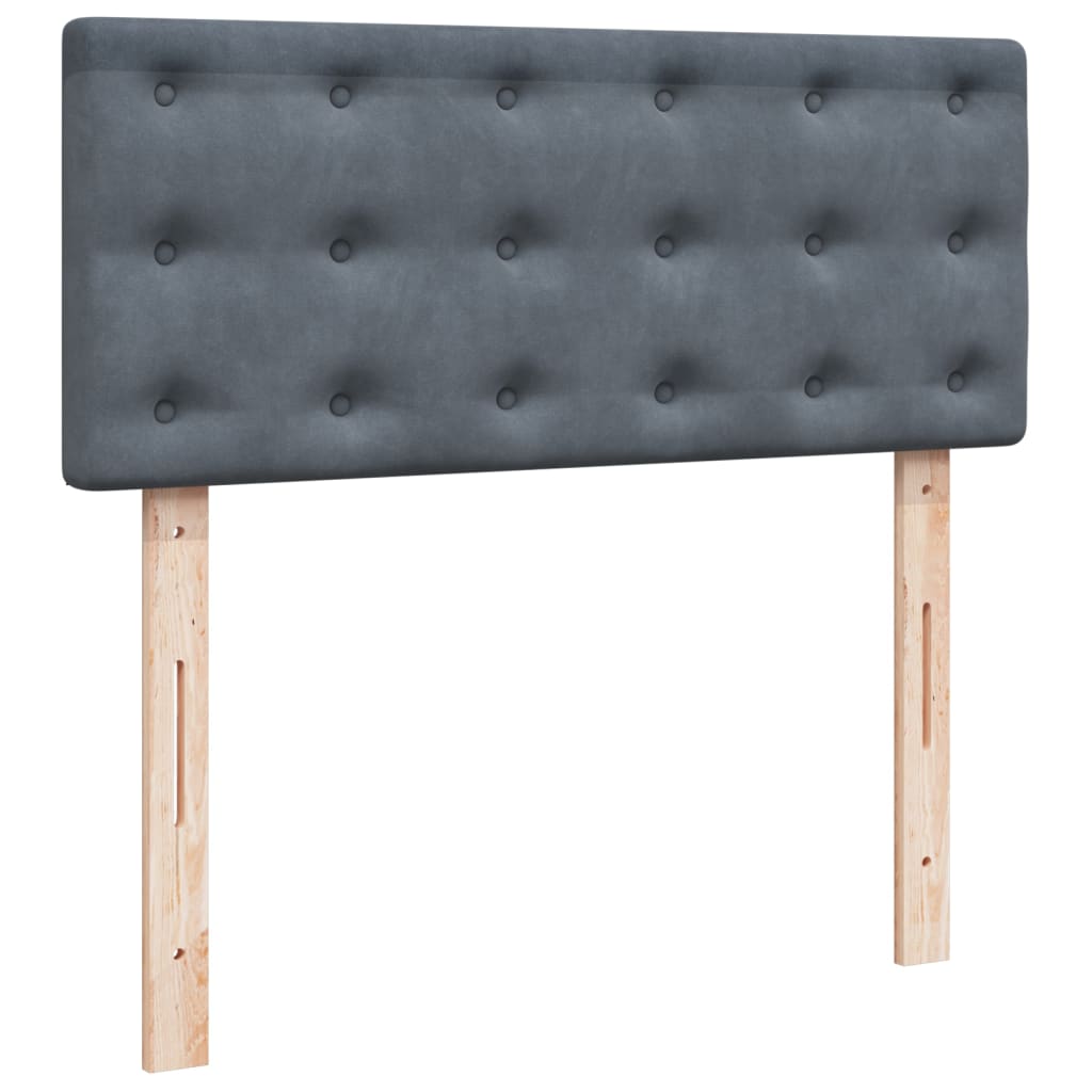 Boxspring met matras fluweel donkergrijs 120x200 cm is nu te koop bij PeponiXL, paradijselijk wonen!