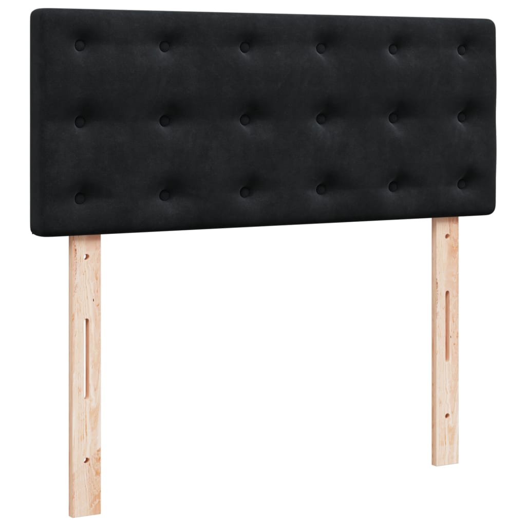 Boxspring met matras fluweel zwart 120x200 cm is nu te koop bij PeponiXL, paradijselijk wonen!