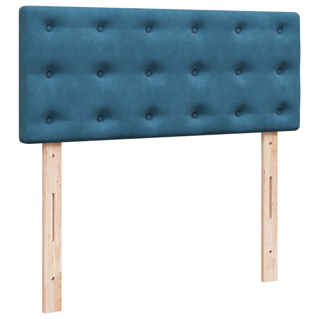 Boxspring met matras fluweel donkerblauw 120x200 cm is nu te koop bij PeponiXL, paradijselijk wonen!