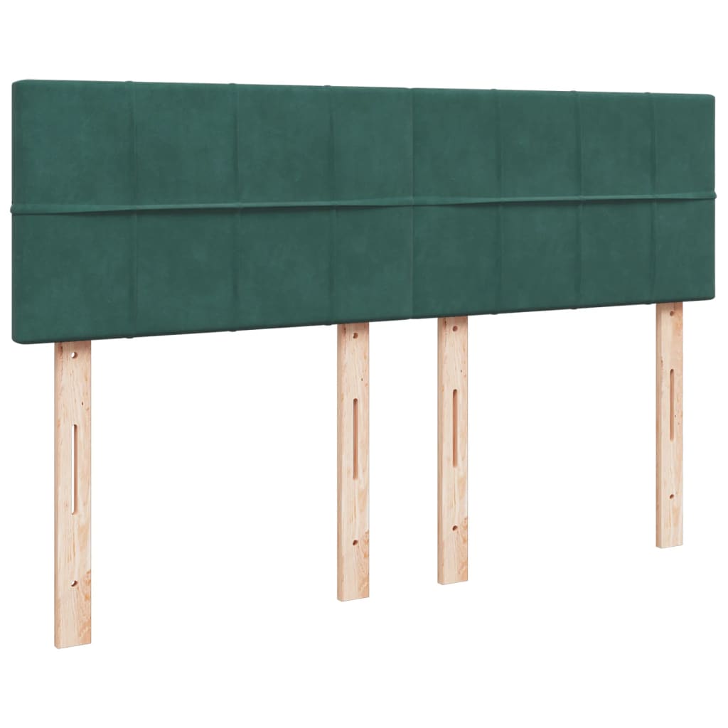 Boxspring met matras fluweel donkergroen 160x200 cm is nu te koop bij PeponiXL, paradijselijk wonen!