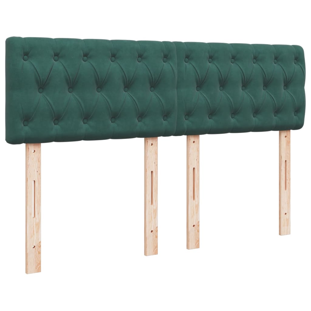 Boxspring met matras fluweel donkergroen 160x200 cm is nu te koop bij PeponiXL, paradijselijk wonen!