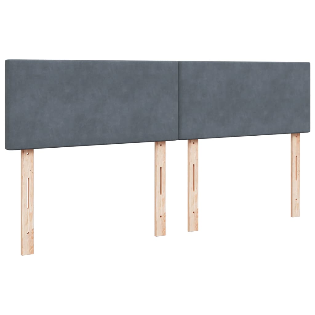 Boxspring met matras fluweel donkergrijs 180x200 cm is nu te koop bij PeponiXL, paradijselijk wonen!