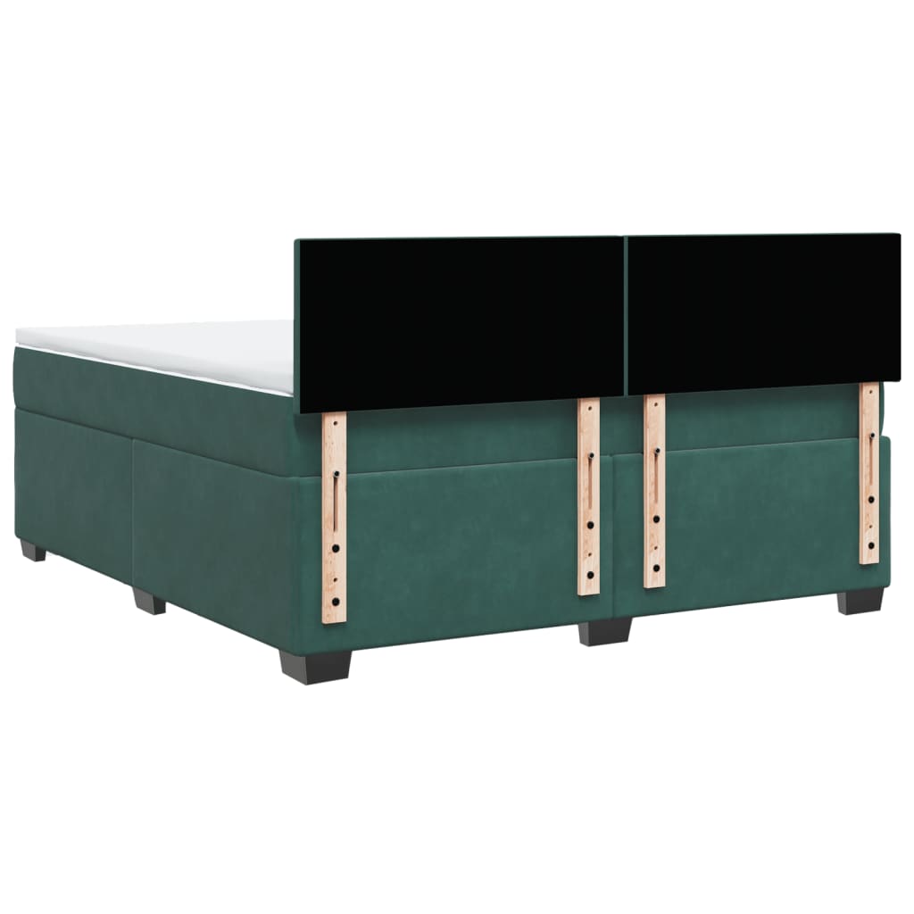 Boxspring met matras fluweel donkergroen 180x200 cm is nu te koop bij PeponiXL, paradijselijk wonen!