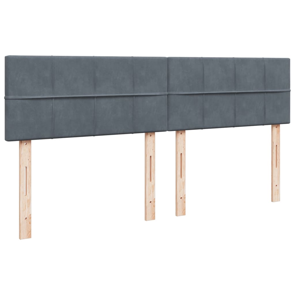 Boxspring met matras fluweel donkergrijs 180x200 cm is nu te koop bij PeponiXL, paradijselijk wonen!