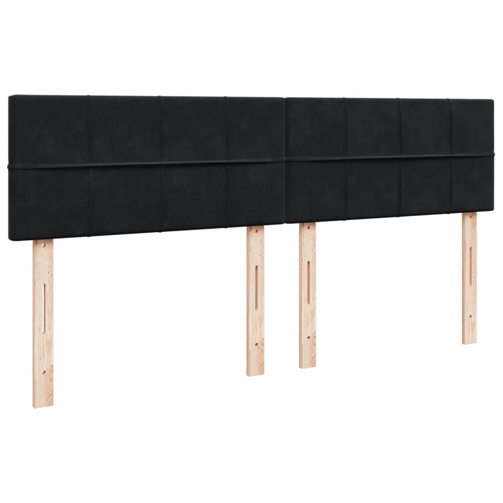 Boxspring met matras fluweel zwart 180x200 cm is nu te koop bij PeponiXL, paradijselijk wonen!