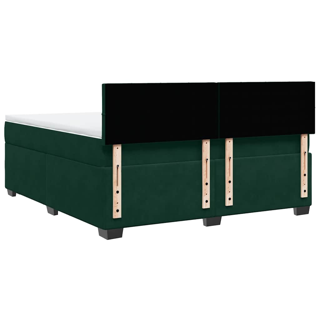Boxspring met matras fluweel donkergroen 180x200 cm is nu te koop bij PeponiXL, paradijselijk wonen!