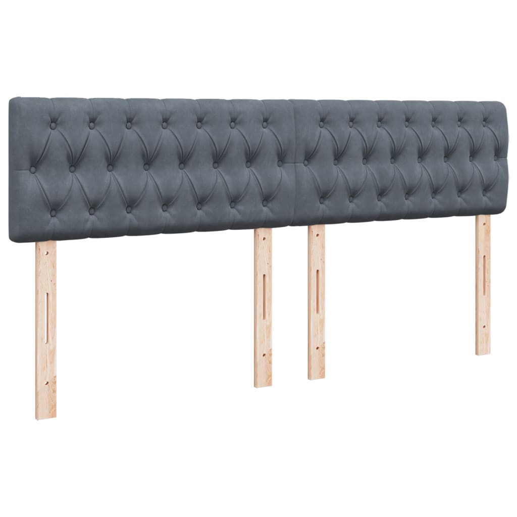 Boxspring met matras fluweel donkergrijs 180x200 cm is nu te koop bij PeponiXL, paradijselijk wonen!
