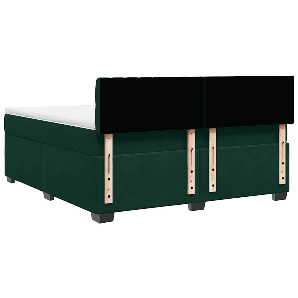 Boxspring met matras fluweel donkergroen 180x200 cm is nu te koop bij PeponiXL, paradijselijk wonen!