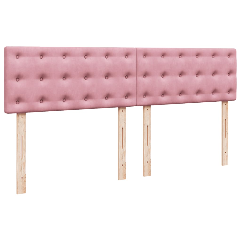 Boxspring met matras fluweel roze 180x200 cm is nu te koop bij PeponiXL, paradijselijk wonen!