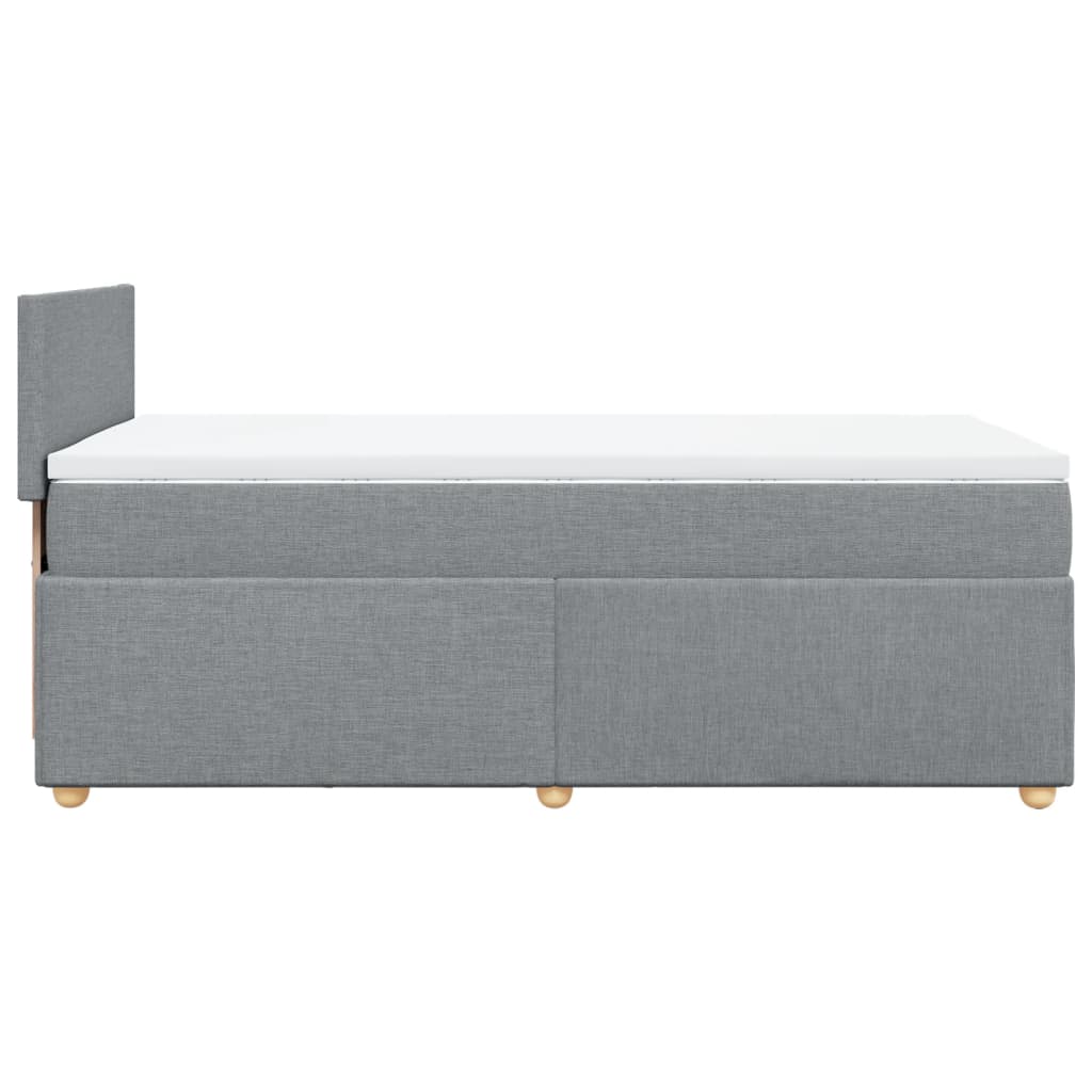 Boxspring met matras stof lichtgrijs 80x200 cm is nu te koop bij PeponiXL, paradijselijk wonen!