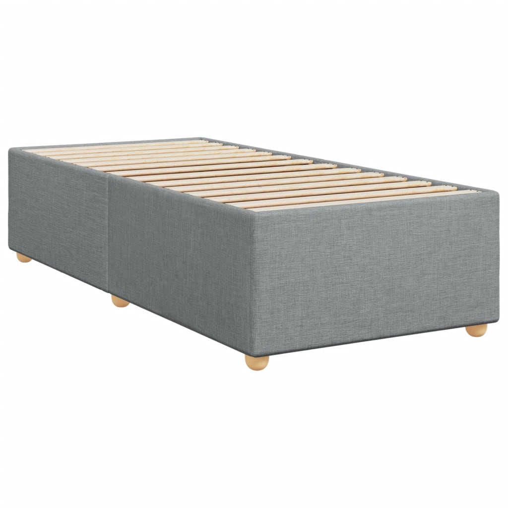Boxspring met matras stof lichtgrijs 80x200 cm is nu te koop bij PeponiXL, paradijselijk wonen!