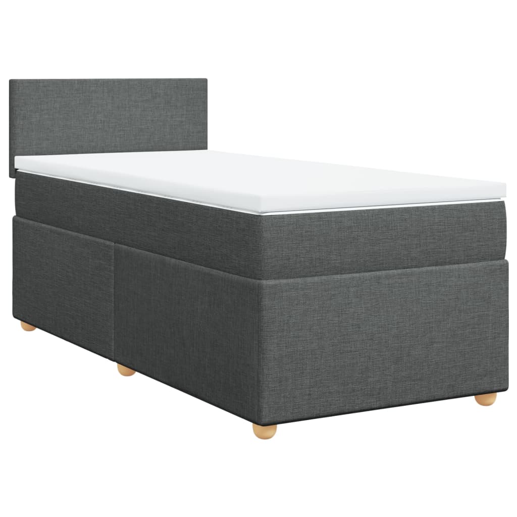 Boxspring met matras stof donkergrijs 80x200 cm is nu te koop bij PeponiXL, paradijselijk wonen!