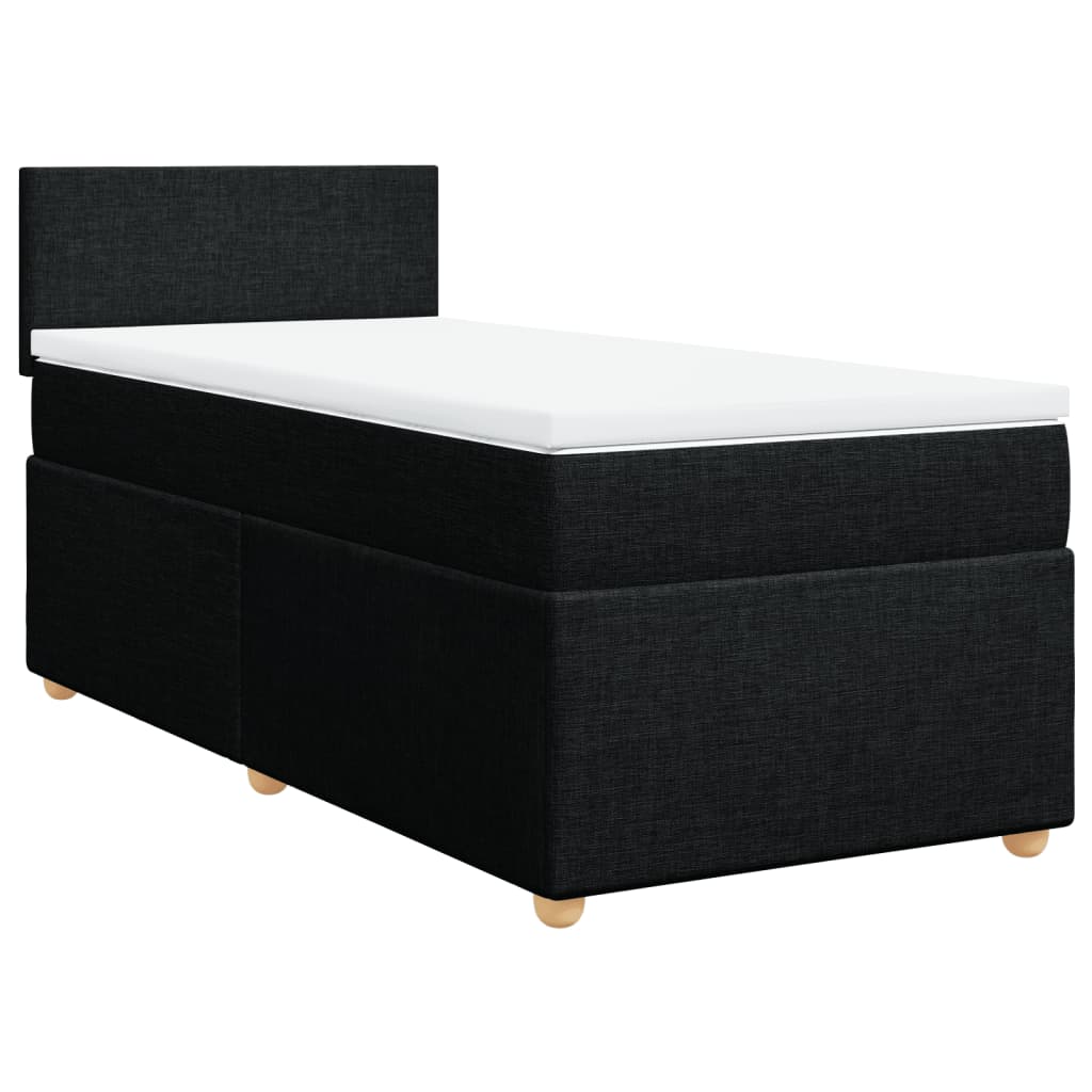 Boxspring met matras stof zwart 80x200 cm is nu te koop bij PeponiXL, paradijselijk wonen!