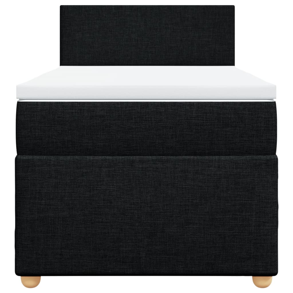 Boxspring met matras stof zwart 80x200 cm is nu te koop bij PeponiXL, paradijselijk wonen!